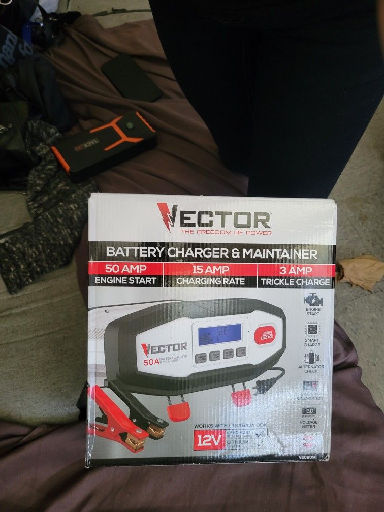 Battery Charger And Car Jumpstart