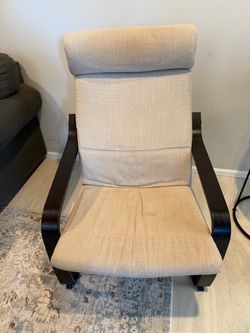 Armchair Black/Beige Cushion