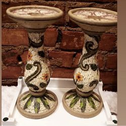 2 beautiful candle holders