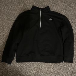 Alo Yoga black quarter zip sweatshirt