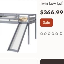 Twin Loft Bed With Slide NEW IN BOX