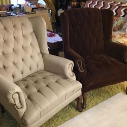 Classic wingback chairs