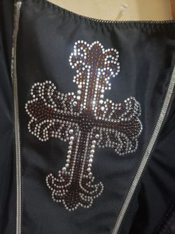 Womens black cross corset like top