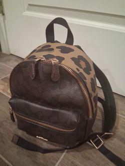 Coach Leopard Print Mini Backpack