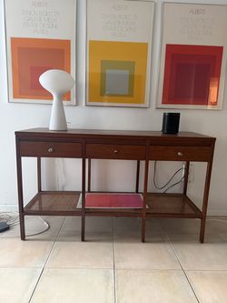 Mid-Century Modern Walnut Console Table