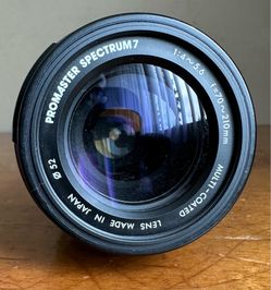 Promaster Spectrum7 Multi-Coated 70-210mm f/4-5.6 Camera Lens 52mm Made In Japan