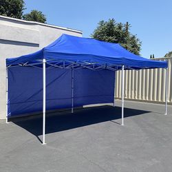 $185 (Brand New) Heavy-duty canopy 10x20 ft with (2 sidewalls), ez popup shade outdoor gazebo, carry bag 