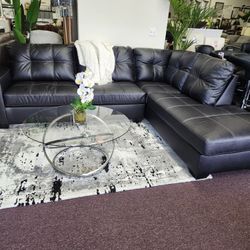 2 Pc Leather Sectional 