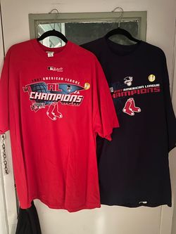2- 2007 Boston Red Sox AL Champions T-Shirts (2)