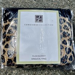 Concierge Collection Soft & Cozy Leopard Print Blanket  King/California King