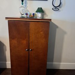 Brown Wood Bar Cabinet