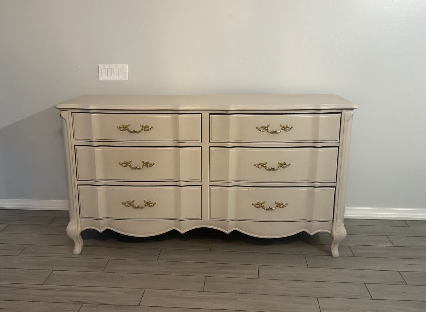 6 Drawer Tan Dresser