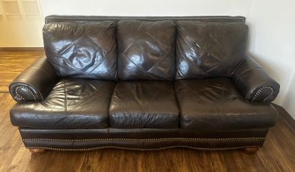 Brown Leather Couch