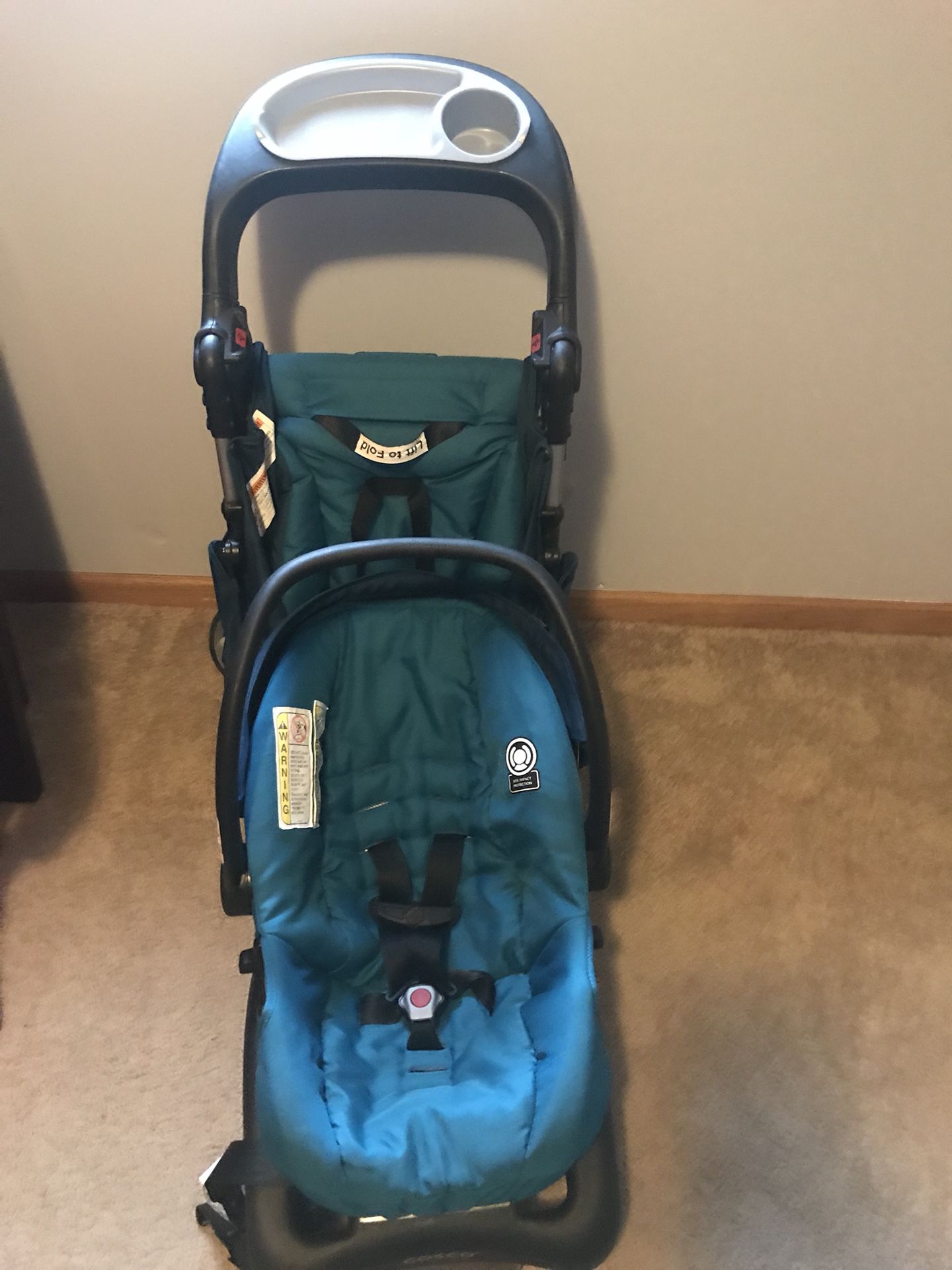 Car seat, base and stroller combo