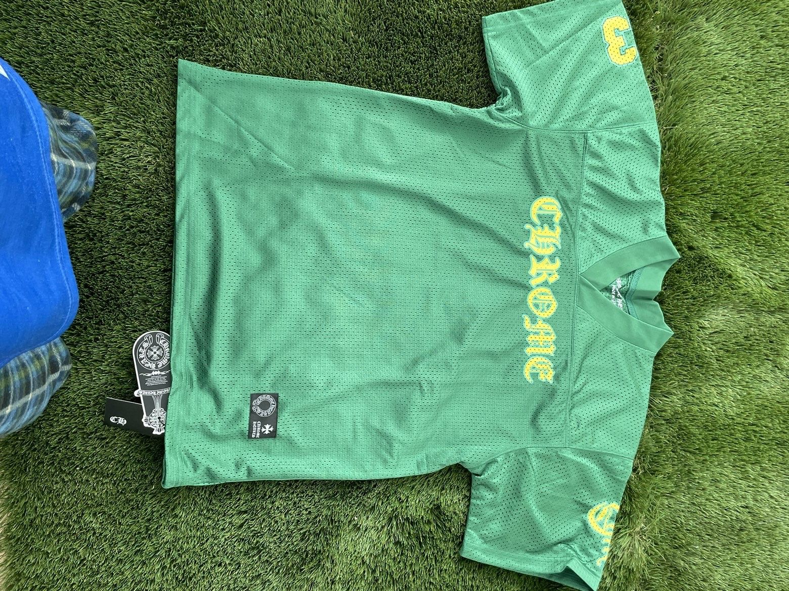 Chrome Hearts Sports Mesh Short Sleeve Jersey “Green/Yellow”