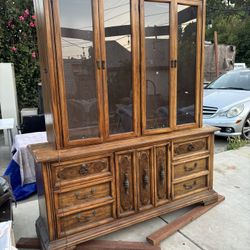 China Cabinet Vintage Style Hutch Buffet 