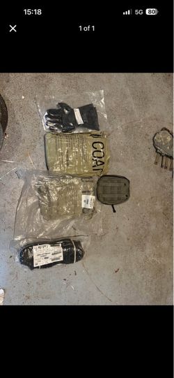Military CBRN Gear Lot with MOLLE Pouch