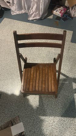 Vintage Antique Slatted Folding Chair