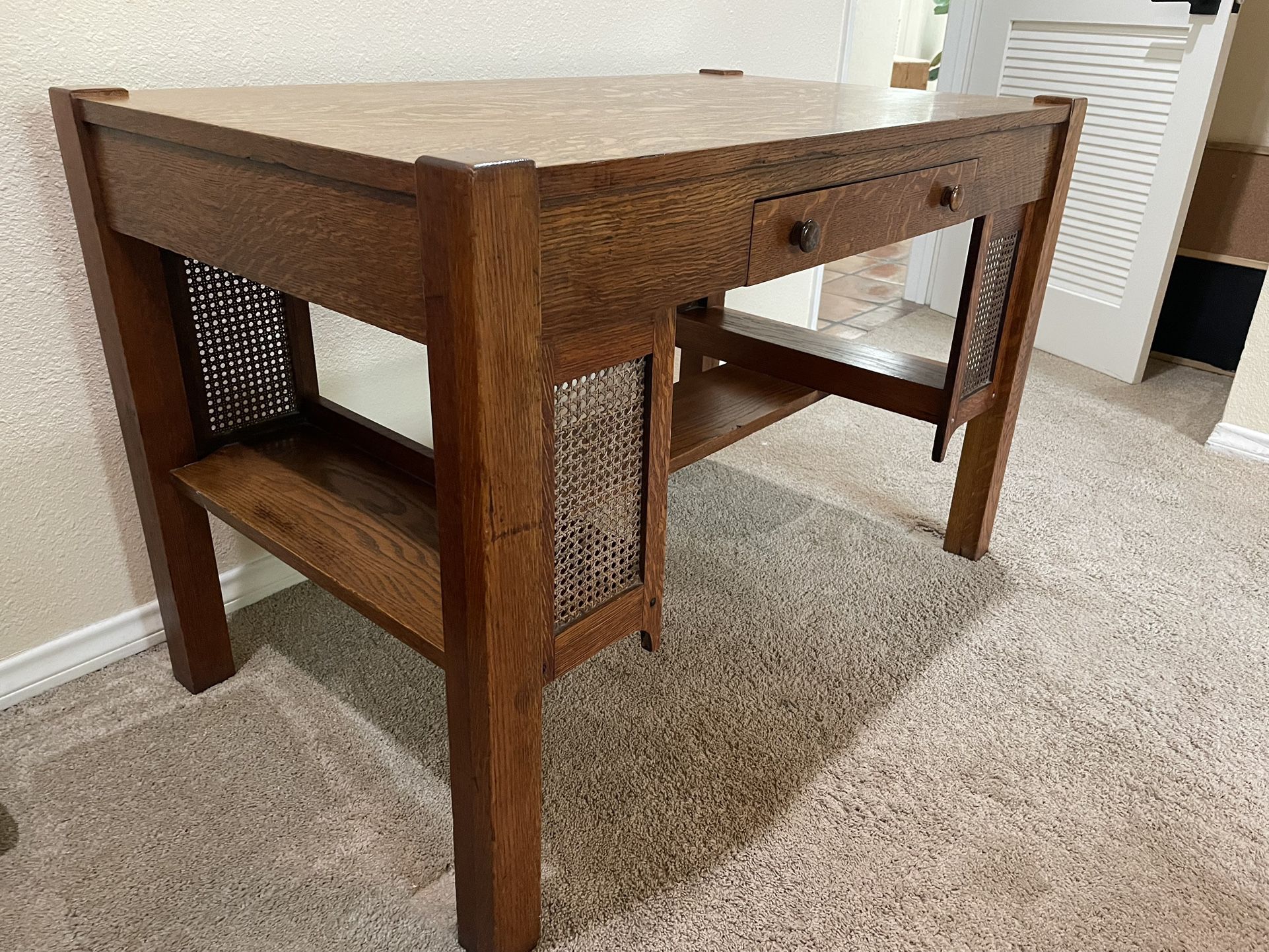 Antique Mission Library Table/desk