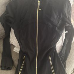 Lulu Align Jacket Black And Gold 