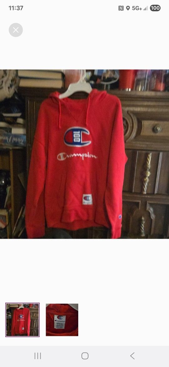 Boys Champion Red Hoodie