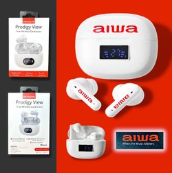 Aiwa AI1008-WHT Prodigy View True Wireless Earbuds in White