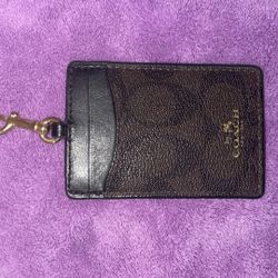 authentic coach ID/card holder lanyard