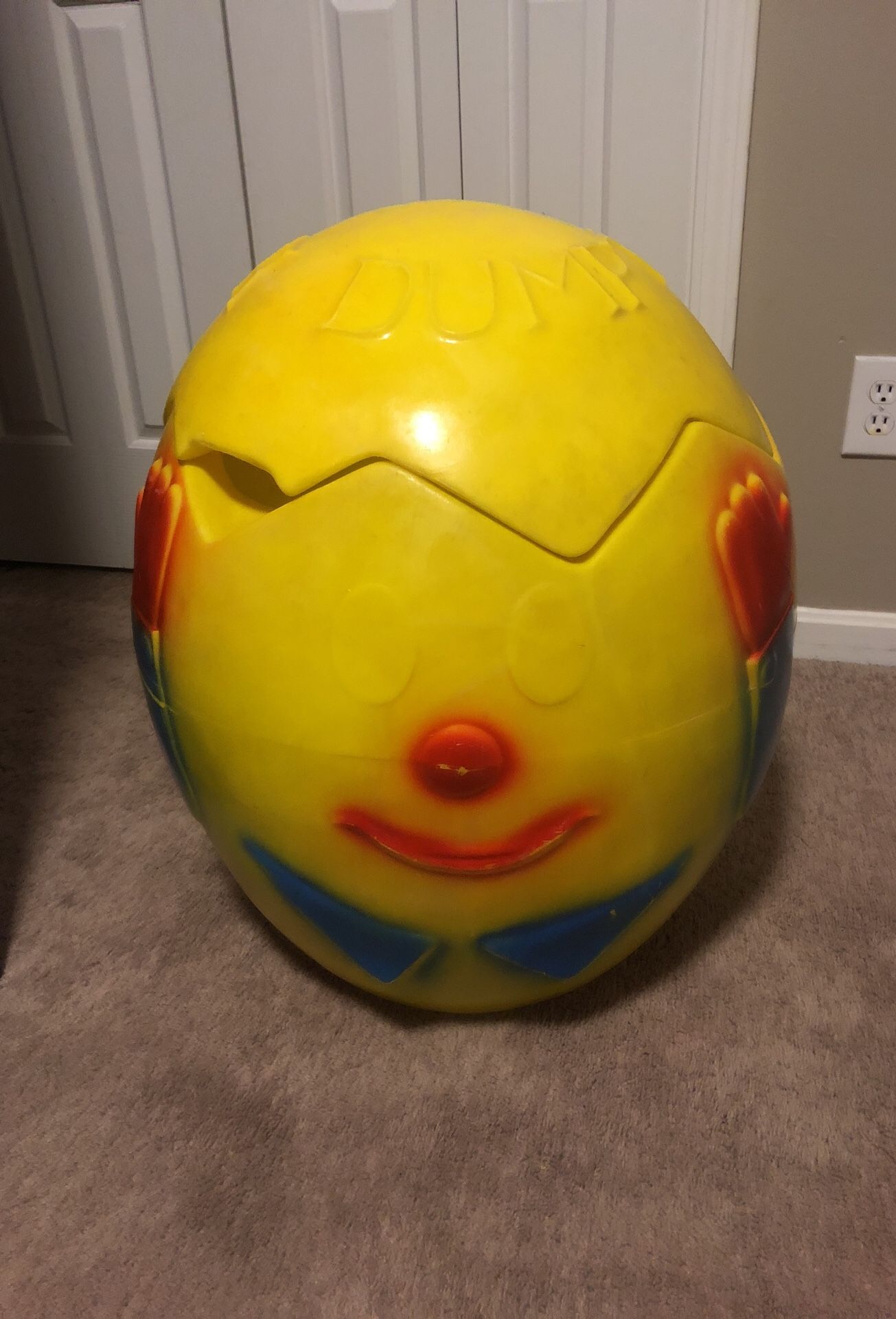 Antique Humpty Dumpty toy box.