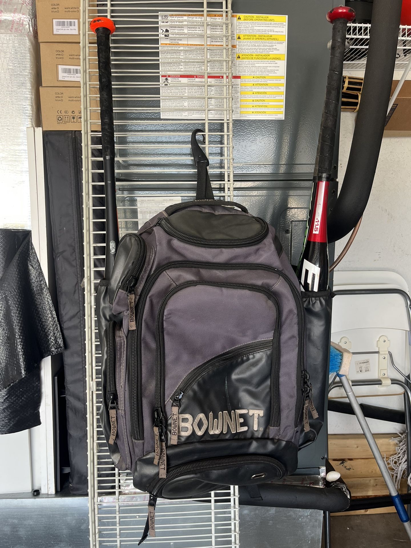 Bownet Commando Baseball Bat Backpack - Tactical Sports Bag for 3 Bats & Equipment Organizer for Baseball & Softbal