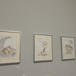 3 Decorative Pictures For Nursery 