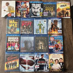 Big lot of 21 Action, Comedy, Drama Blu-ray, DVD & some have Digital Movies NEW