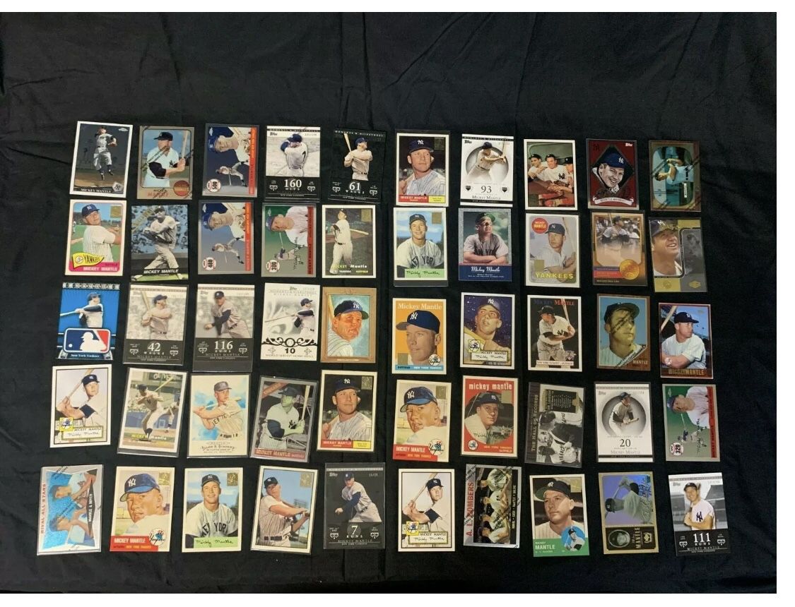 50 Mickey Mantle Topps Baseball Cards