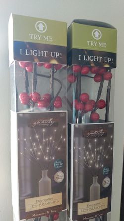 27" inch tall LED lighting Branches Red 2 packages