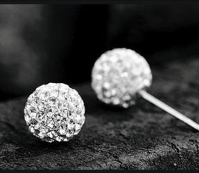 Crystal Ball Stud Earrings