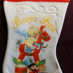 Baby's First Christmas Stocking Boy