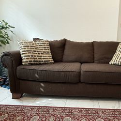 Brown fabric upholstery Sofa