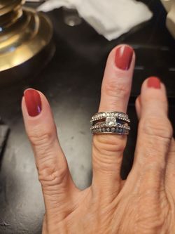 Diamond Solitaire And Diamond Ring Guard