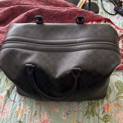 Jet Black Large Coach Tote Bag