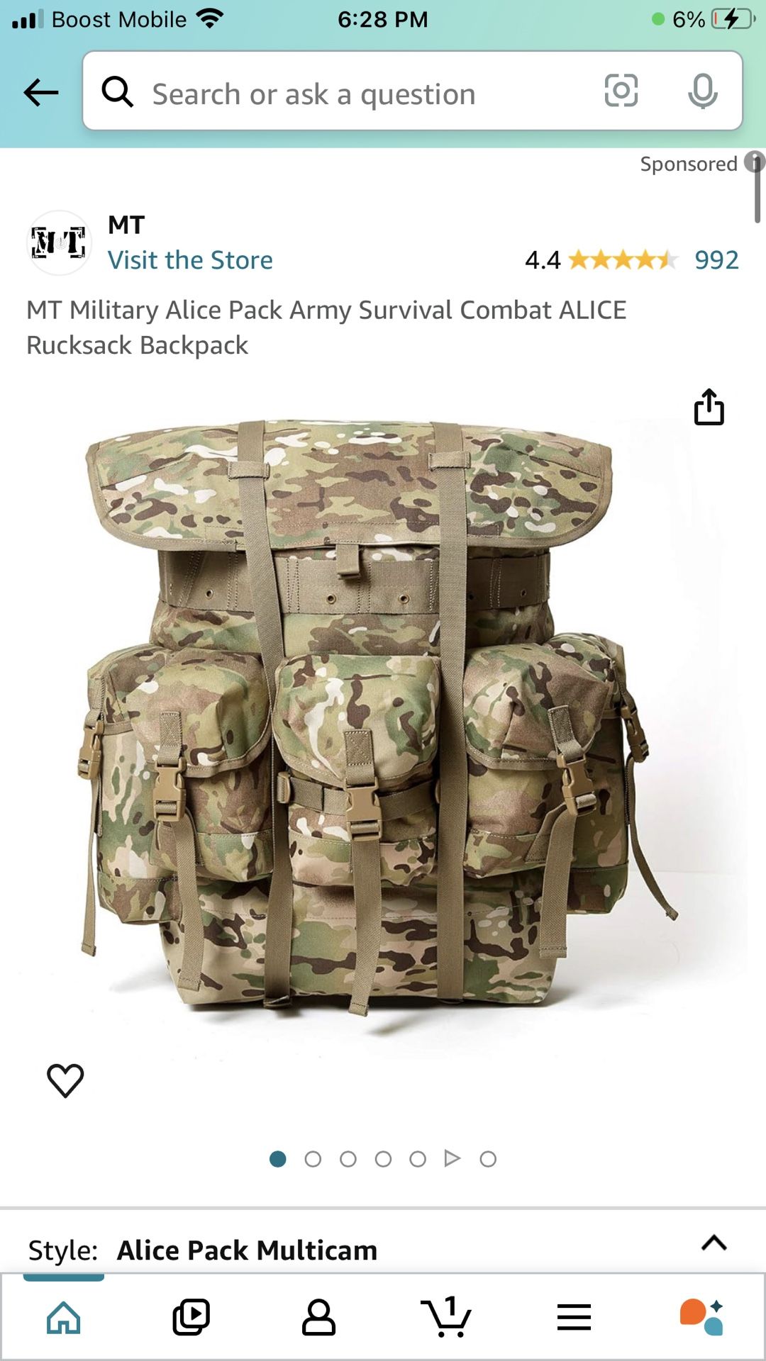 MT mailitary Alice Rucksack Backpack