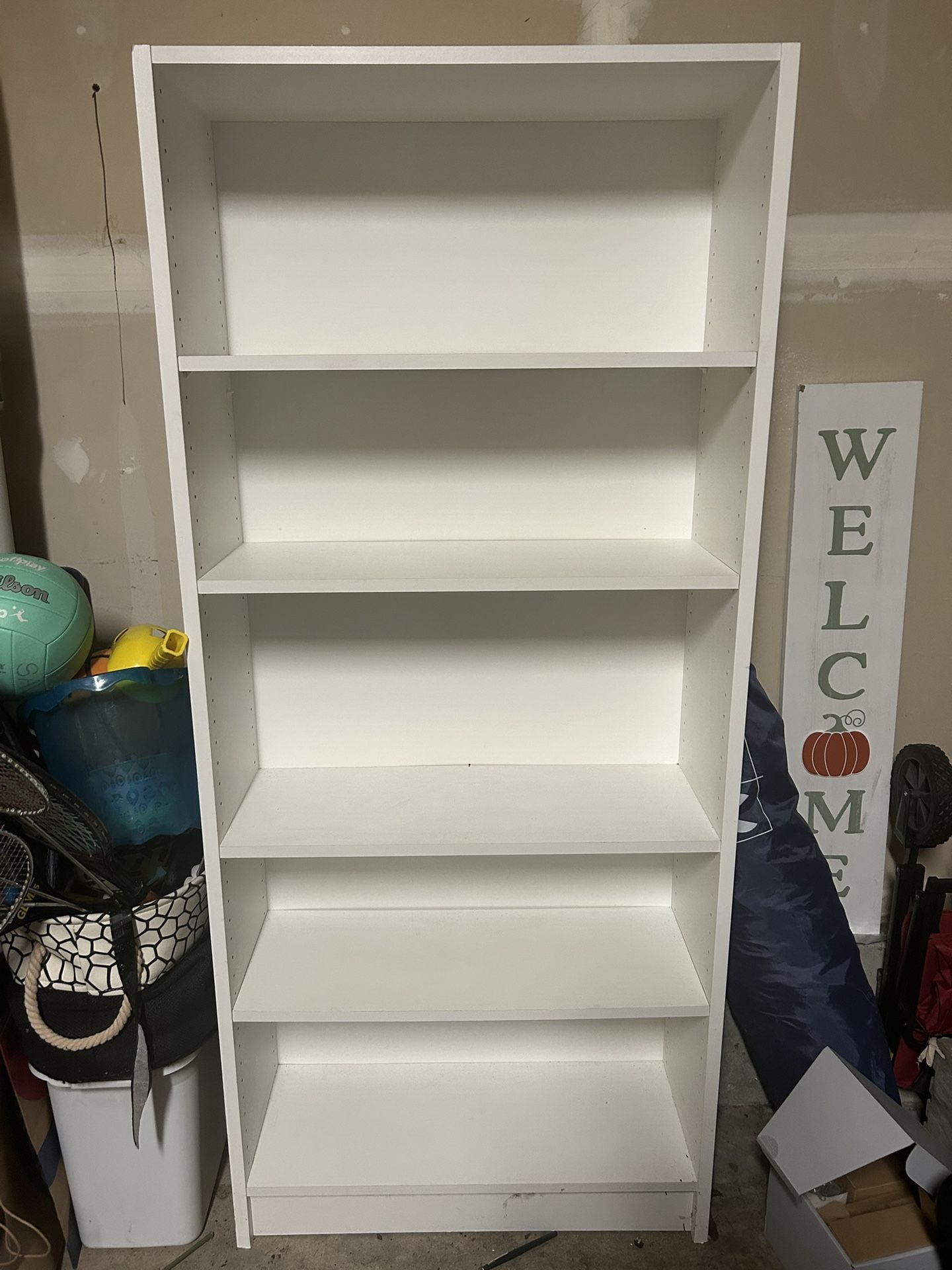 Tall White Bookcase $100