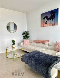 Luxurious White Leather Sectional 