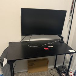Sceptre C32 Curved Monitor + Monitor Arm + Desk Table 