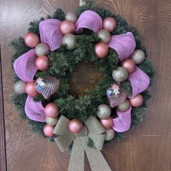 pink wreath 