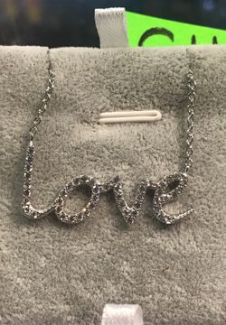 Sterling Silver LOVE Necklace with 18” Chain