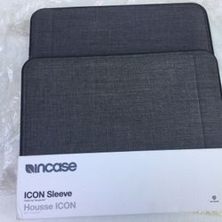 (2 Cases) For MacBook 12”. Soft Carry Cases. (grey) Also Works For iPad / Tablets. With Magnet Open/close.