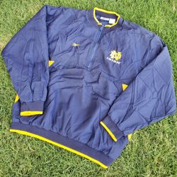 VINTAGE NOTRE DAME FIGHTING IRISH UNIVERSITY WINDBREAKER JACKET COLLEGE 