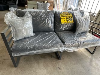 Outdoor Furniture SALE! Brand New Outdoor Sofa with Cushions (Reg. $400). Assembled FREE!