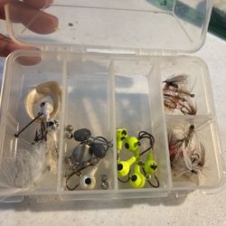 Assorted fly fishing lures