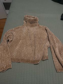 Oversized Soft AF Beige Turtle Neck