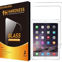 2 Pack Screen Protector for iPad 6th 5th Generation 9.7 Inch (2018/2017, Model A1822/A1823/A1893/A1954), Anti-Scratch 9H Hardness Tempered Glass Film